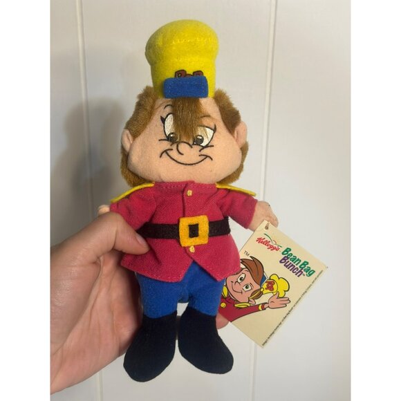 VTG Kellogg's Pop Plush Bean Bag Toy 1997 Rice Krispies Mascot Snap Crackle, Pop - Picture 1 of 8